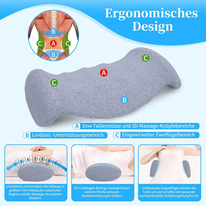 Orthopädisches Memory Foam Lendenkissen für Bett Sofa Stuhl Auto