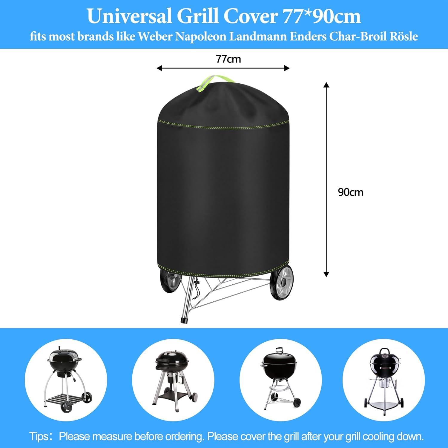 Kugelgrill Abdeckung Ø77x90cm wasserdicht reißfest UV Schutz