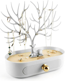 Schmuckdisplay Rack Geweih Baum mit Aufbewahrungsschublade