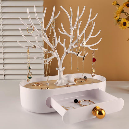 Schmuckdisplay Rack Geweih Baum mit Aufbewahrungsschublade