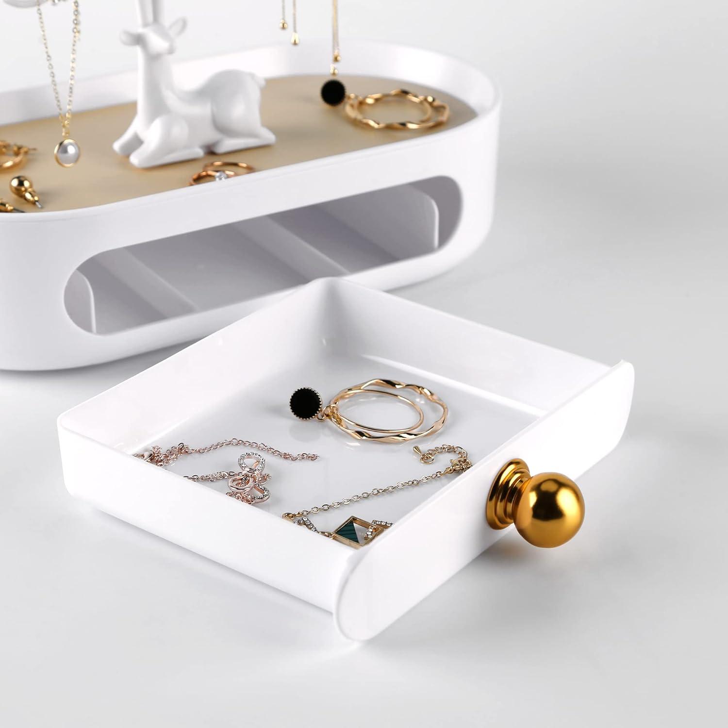 Aluminiumlegierung Geweih Schmuck Baum Rack mit Schublade