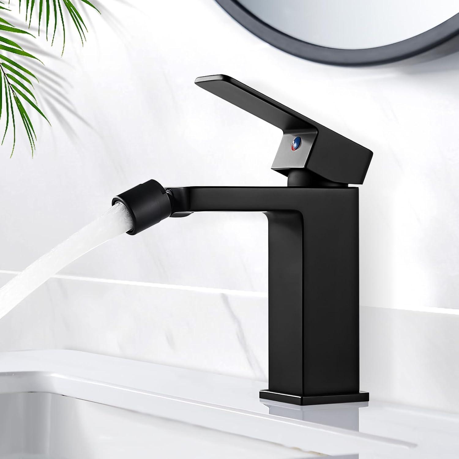Moderne Schwarz Bad Wasserhahn Einhebel Bidetarmatur 105mm