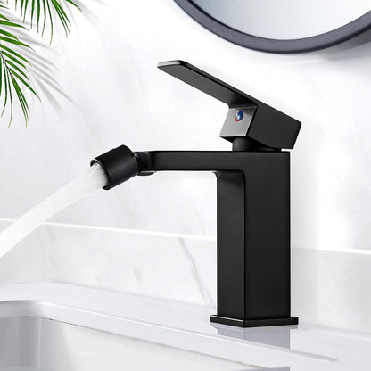 Moderne Schwarz Bad Wasserhahn Einhebel Bidetarmatur 105mm