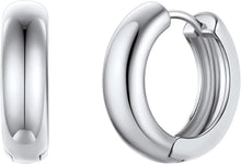 Damen Huggie Ohrringe 18k vergoldet kleine Creolen Stern Herz Quadrat