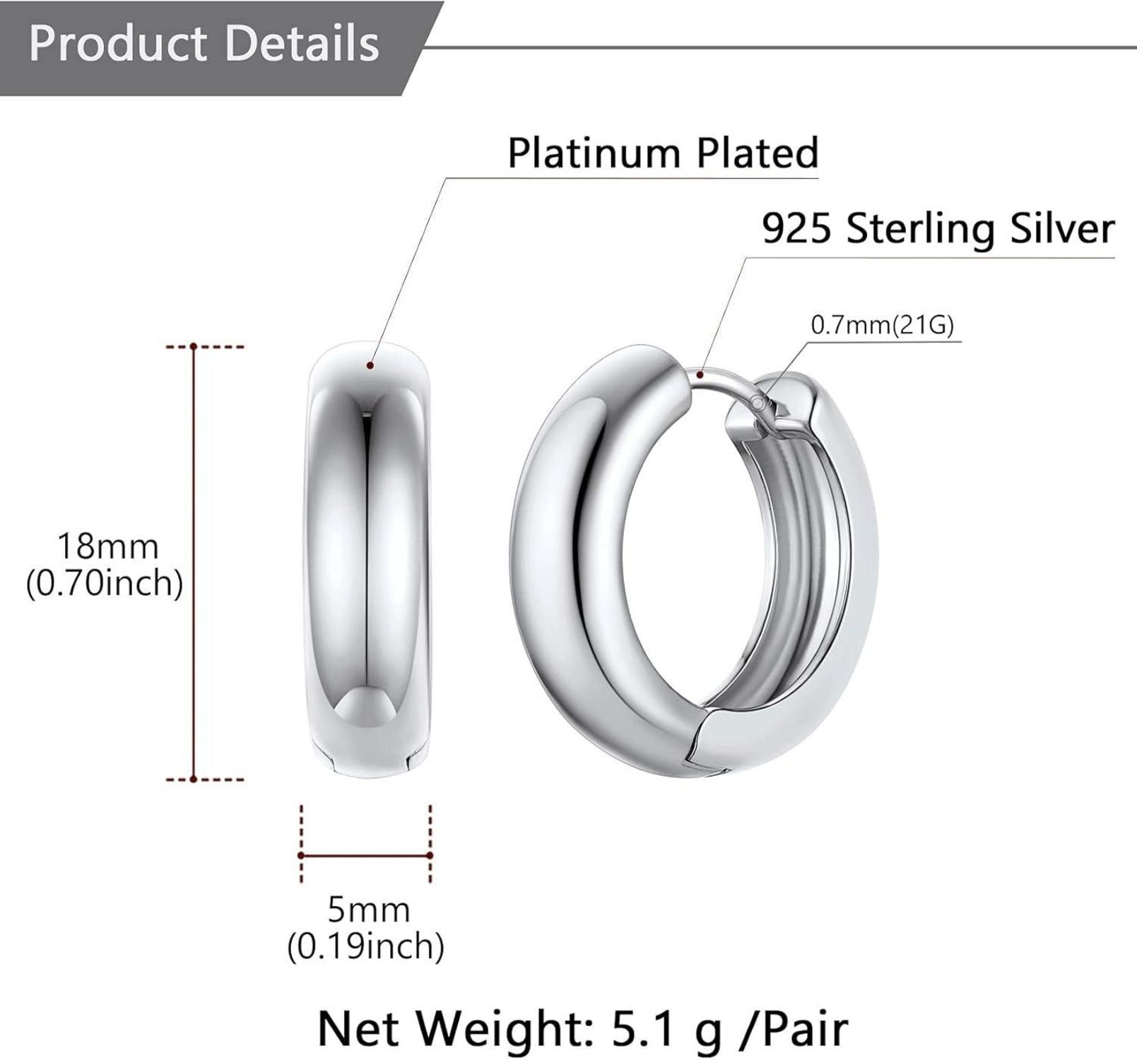 U7 Damen Huggie Ohrringe 18k vergoldet kleine Creolen Stern Herz Quadrat Kreis