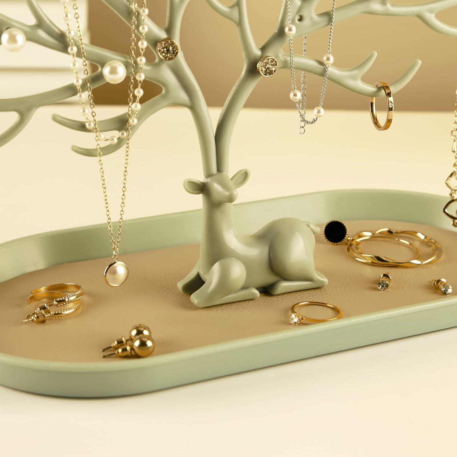 Hirsch Geweih Schmuck Displayständer Baum Tower Organizer, 24,5 x 12 x 21 cm