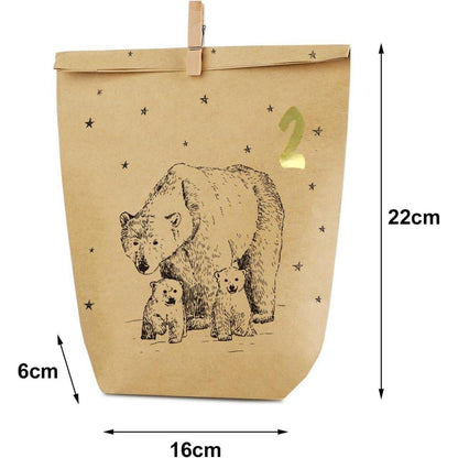 Adventskalender Tüten zum Befüllen, Weihnachtskalender