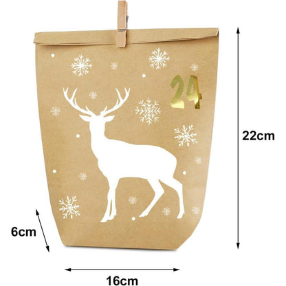 Adventskalender Tüten zum Befüllen Weihnachten Winter