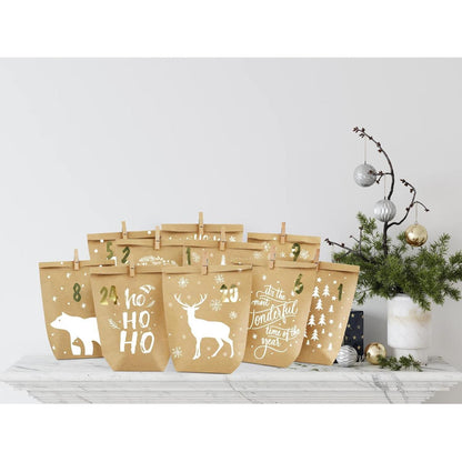 Adventskalender Tüten zum Befüllen Weihnachten Winter