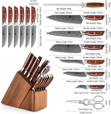 XINZUO Damaskus Profi Küchenmesser Set