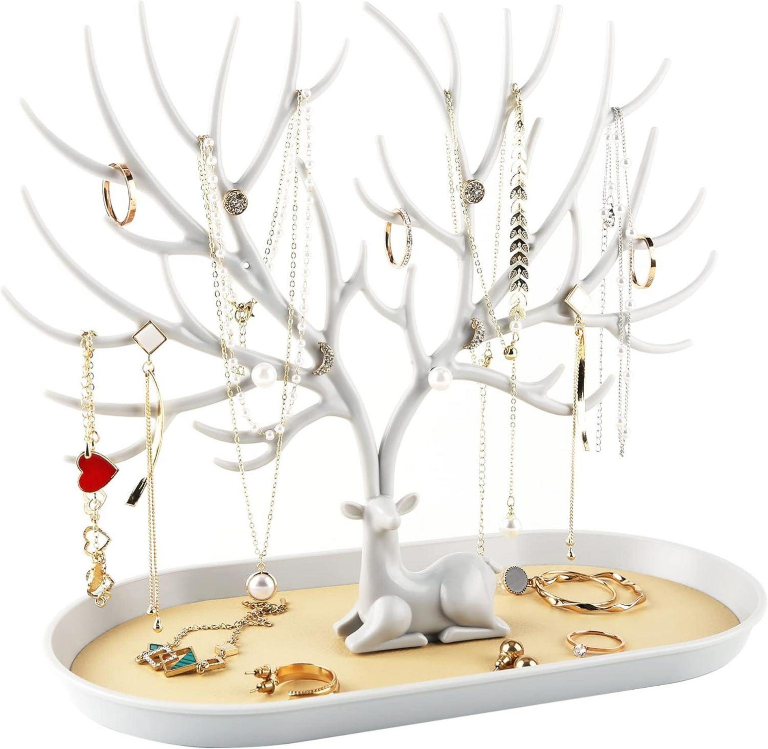 Geweih Schmuck Displayständer Baum Turm Ohrringe Halsketten Armbänder