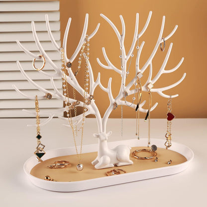 Hirsch-Geweih Schmuckständer Aufbewahrung Baum Design