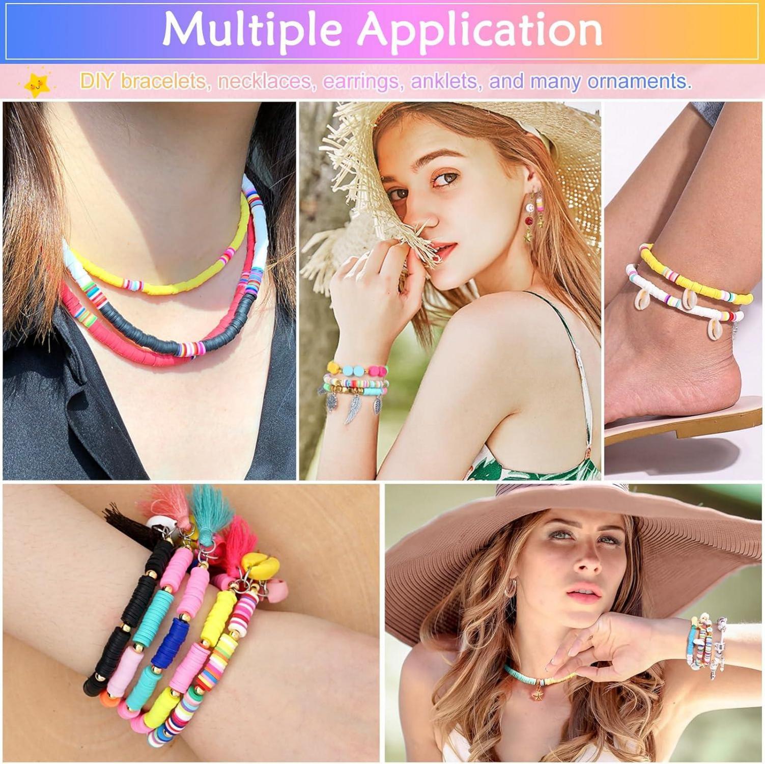 Polymer Clay Perlen Set 18 Farben Buchstaben DIY Schmuck Bausatz