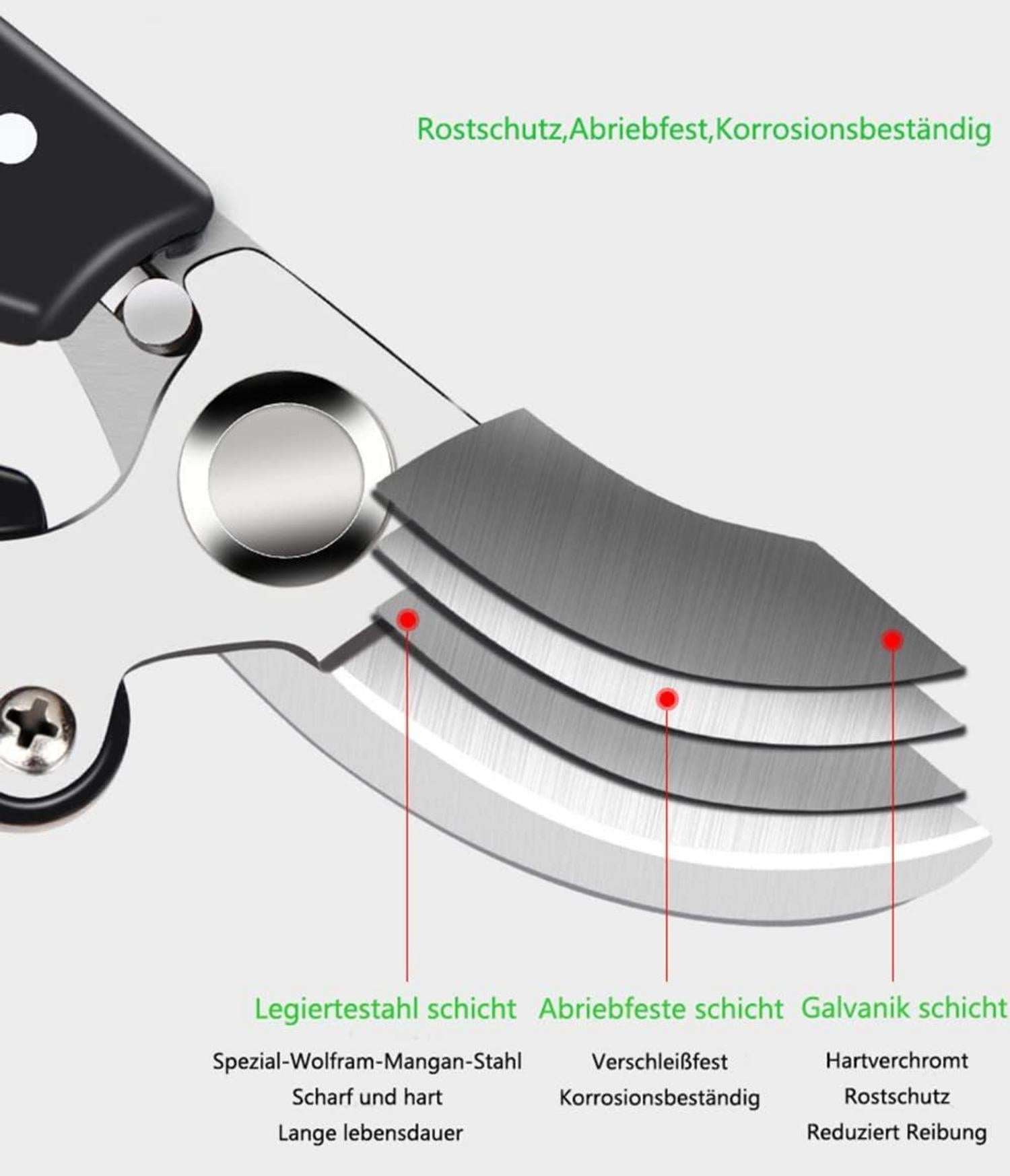 Horsvill Japanische Gartenschere SK4-Stahl