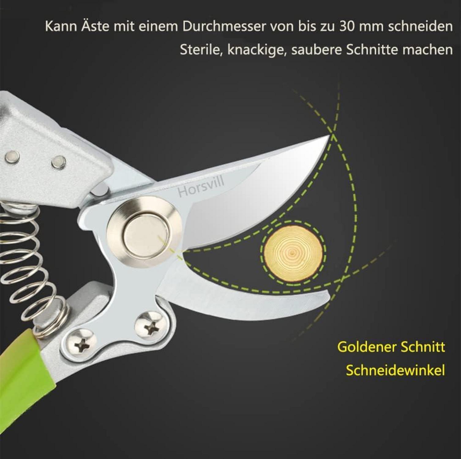 Horsvill Gartenschere SK4-Stahl, Heavy Duty, Japanische