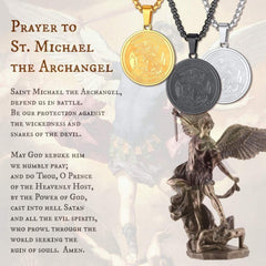 Schutzpatron Erzengel Michael Anhänger Halskette Edelstahl St Michael