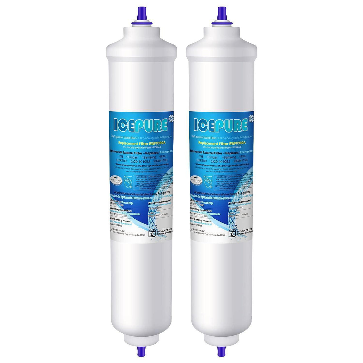 Wasserfilter für Samsung & LG Kühlschränke (2er Pack)