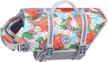 Hundeschwimmweste Ripstop Auftrieb Sichtbarkeit Blumen-Orange XL