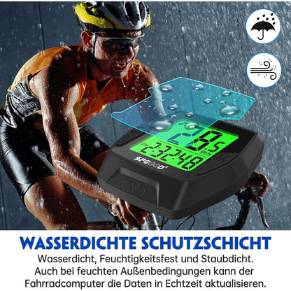 Fahrradcomputer Kabellos 21 Funktionen IP54 Wasserdicht mit