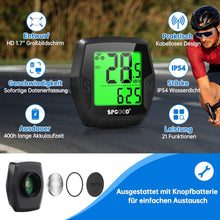 Fahrradcomputer Kabellos 21 Funktionen IP54 Wasserdicht mit