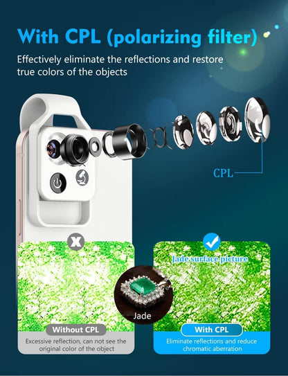 Mini-Mikroskop 200X LED Taschenformat für Smartphone