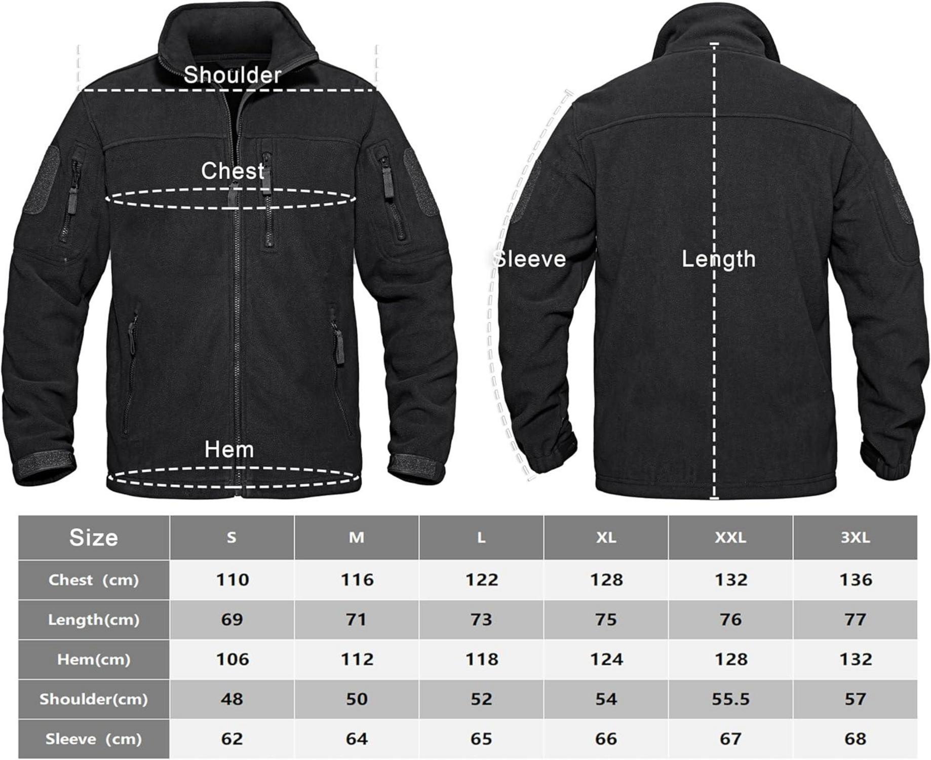 Herren Outdoor Fleecejacke Winddicht Taktische Jacke 7 Taschen Warm