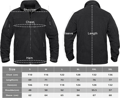 Herren Outdoor Fleecejacke Winddicht Taktische Armee Jacke 7 Taschen