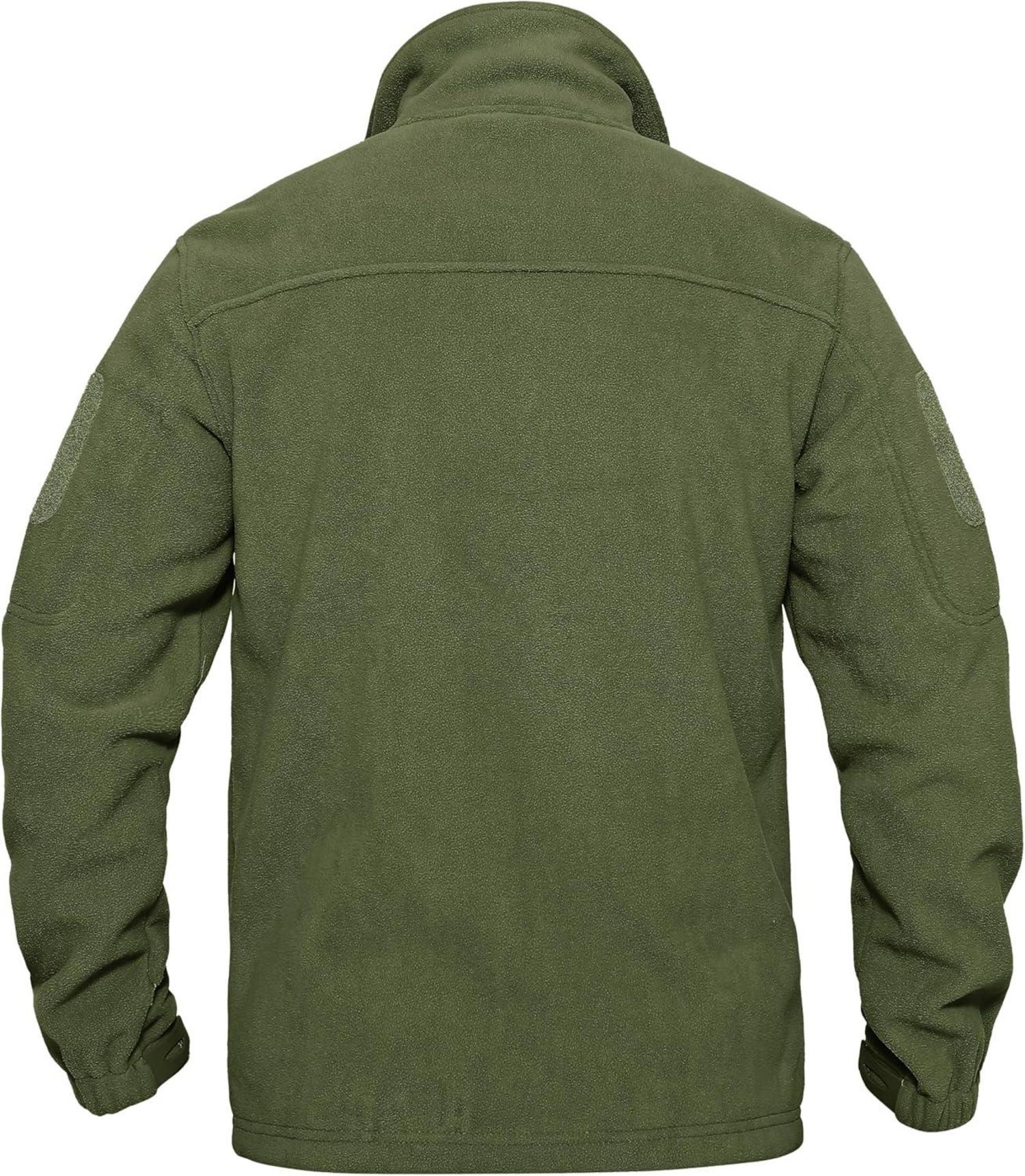 Herren Outdoor Fleecejacke Winddicht mit 7 Taschen und