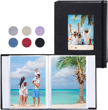 Fotoalbum 10x15 Fotos 2er Pack Leinen Cover Frontfenster - 26 Seiten