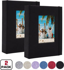 Vienrose Mini Fotoalben 10x15 Fotos 2 Pack Leinen