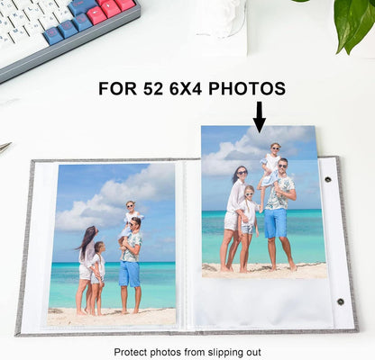 Fotoalbum Klein 10x15 Leinen Cover 2er Pack Einsteckalbum 26 Seiten 52