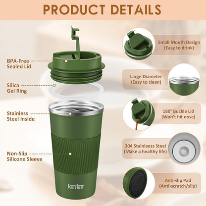Kaffeebecher to go 510ml Thermobecher Thermo Doppelwandig