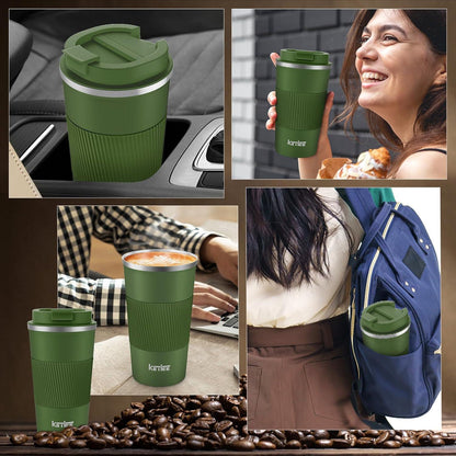 KETIEE Kaffeebecher to go 510ml Thermobecher Thermo Doppelwandig Isolierbecher