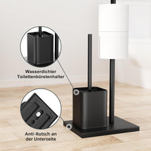 Edelstahl Klopapierhalter mit Klobürste und WC Bürste