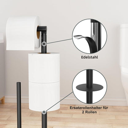 Edelstahl Klopapierhalter mit Klobürste und WC Bürste