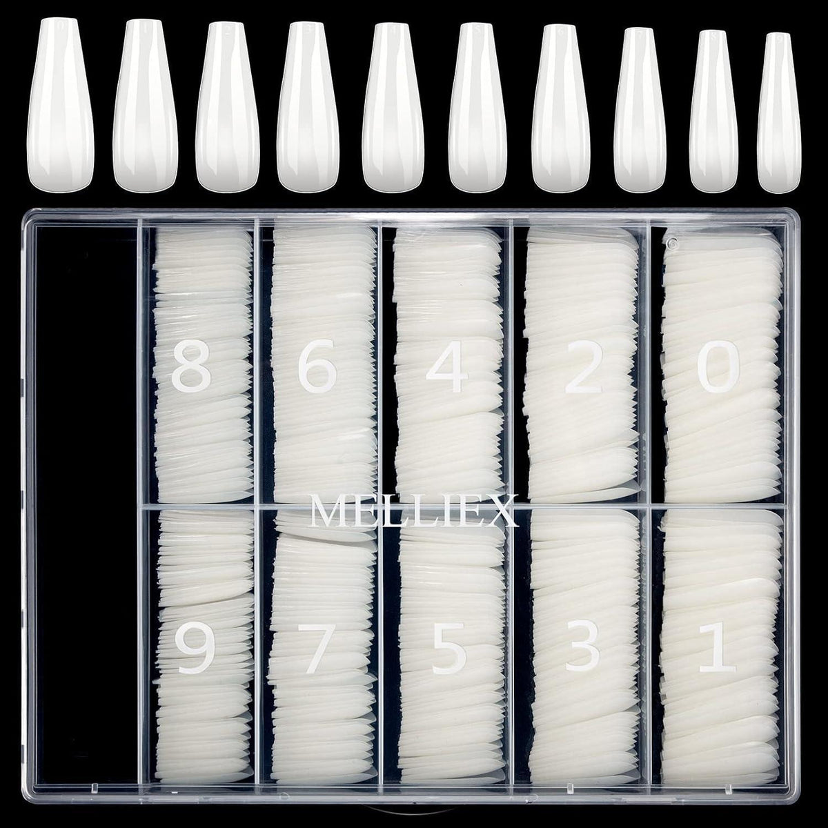 500 Falsche Ballerina Nägel – Natürliche Acryl Nail Tips