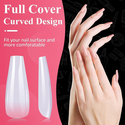 500 Falsche Ballerina Nägel – Natürliche Acryl Nail Tips