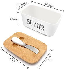 Webao Emaille Butterdose Multifunktion Keramikbehälter 250g