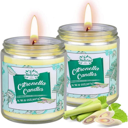Zitronella Kerze im Glas Set für den Outdoor Bereich