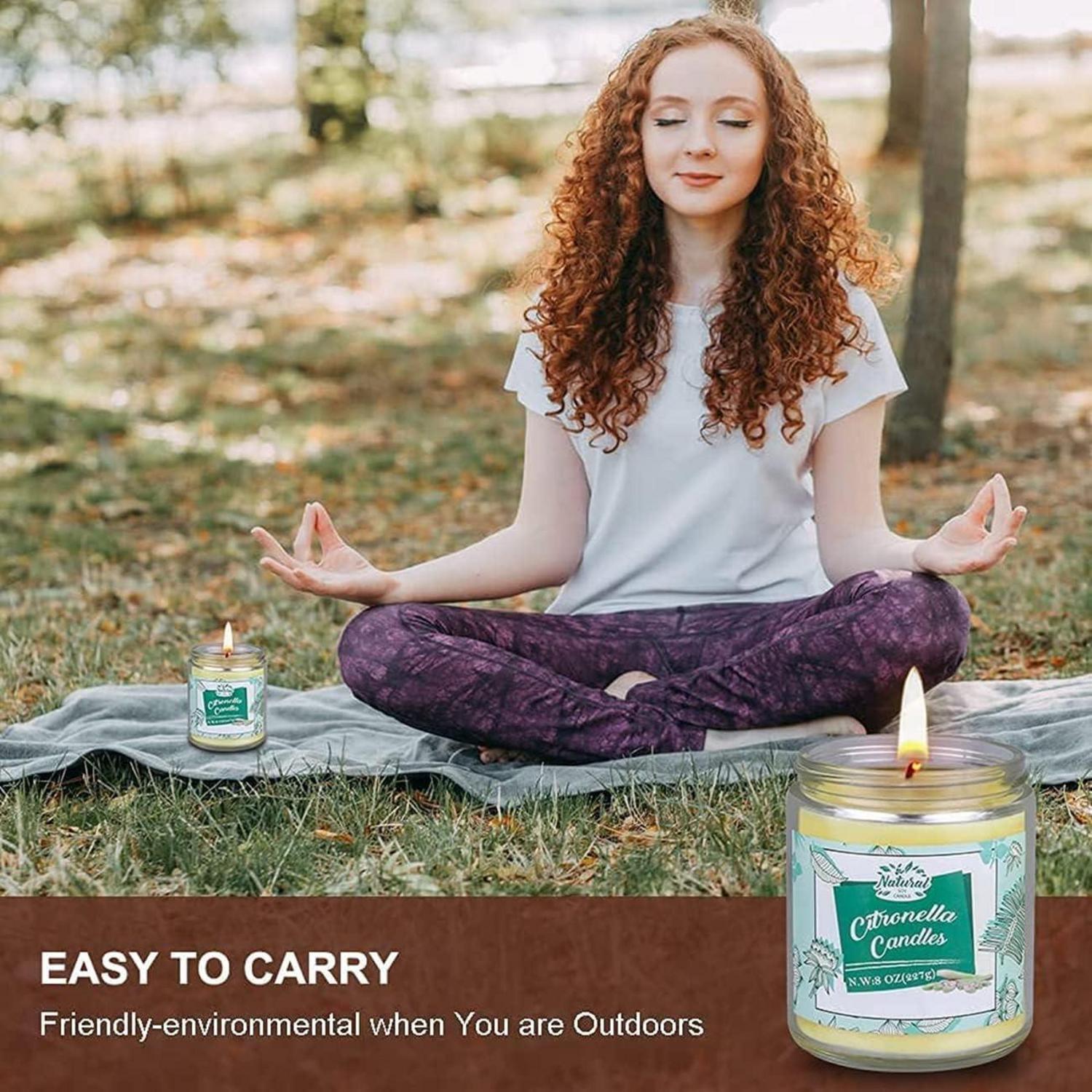 Citronella Kerze Outdoor Set 2er Sojawachs Zitronella