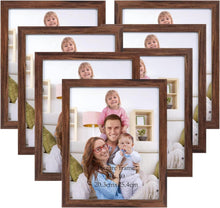 Fotorahmen Set für 25x20 Fotos, Braun, Wand & Tisch, 7-teilig