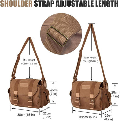 Cwatcun Kameratasche Canvas Spiegelreflex DSLR SLR Systemkamera Stoßfeste