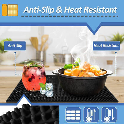 45x30cm Premium Barmatte Abtropfmatte Silikon Rutschfest