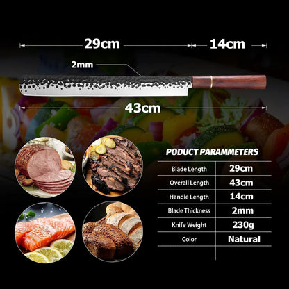 Hackmesser Lang 31cm Tranchiermesser Japanische Küchenmesser