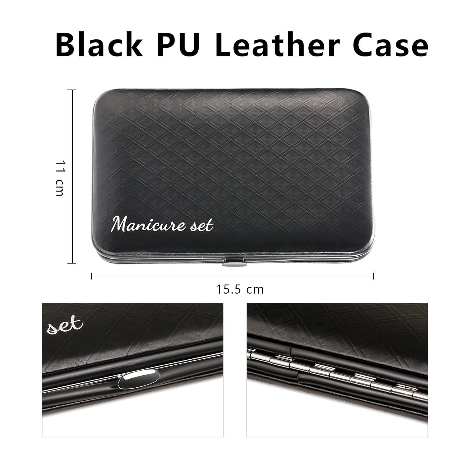 Maniküre Pediküre Set Edelstahl Werkzeuge Luxus Reisetasche