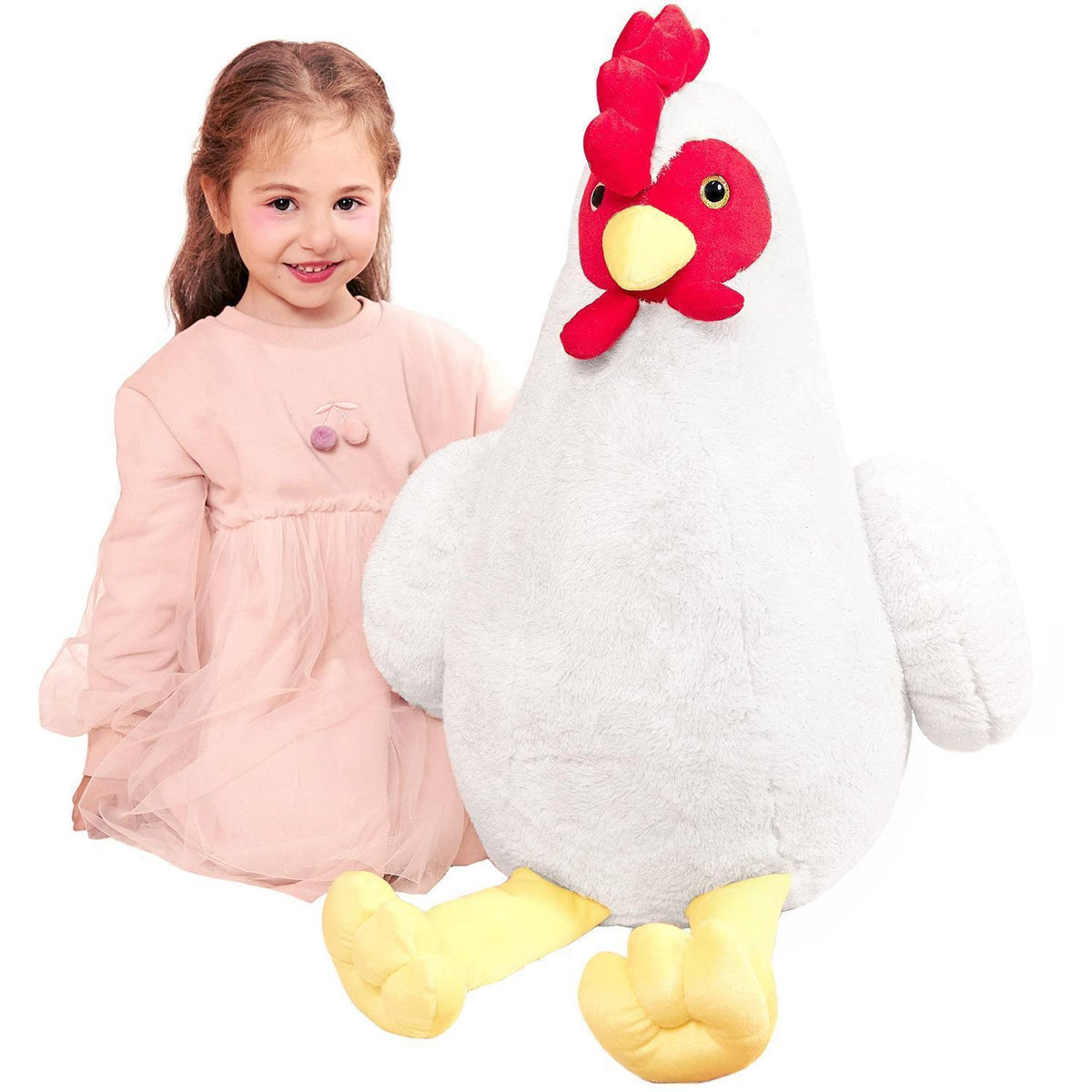 Riesiges Huhn Kuscheltier 60cm - Plüschtier für Kinder & Erwachsene