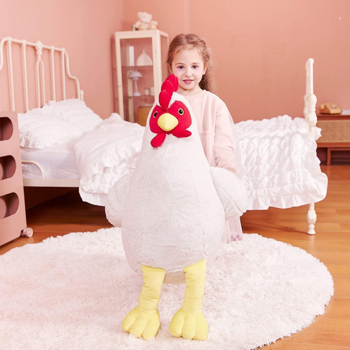 Riesiges Huhn Kuscheltier 60cm - Plüschtier für Kinder & Erwachsene