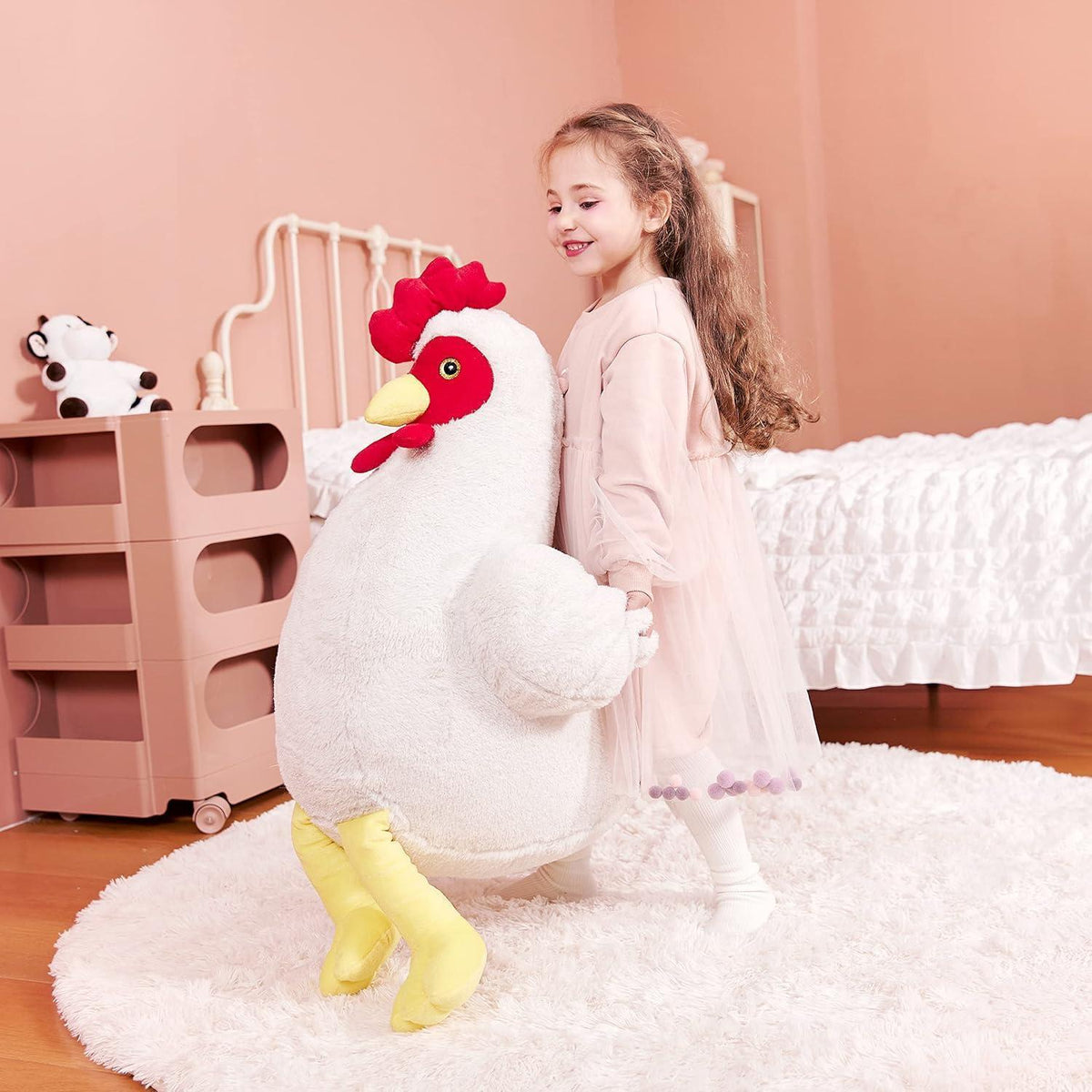 Riesiges Huhn Kuscheltier 60cm - Plüschtier für Kinder & Erwachsene