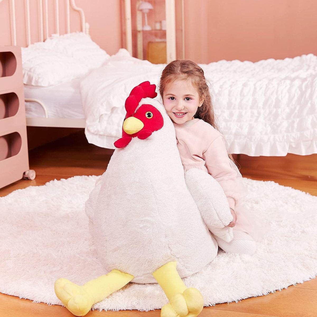 Riesiges Huhn Kuscheltier 60cm - Plüschtier für Kinder & Erwachsene