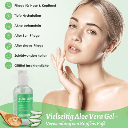 Aloe Vera Gel 100% Rein 280ml Creme für Gesicht tattoo creme